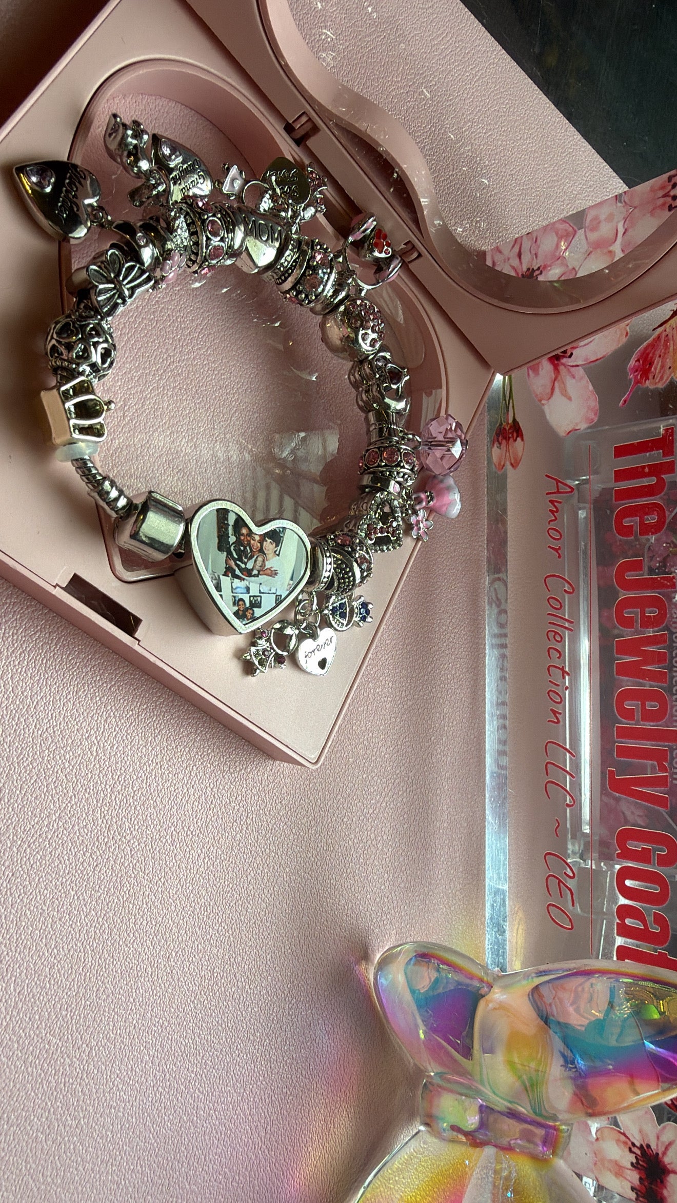 Heart Picture Frame Charm Bracelet