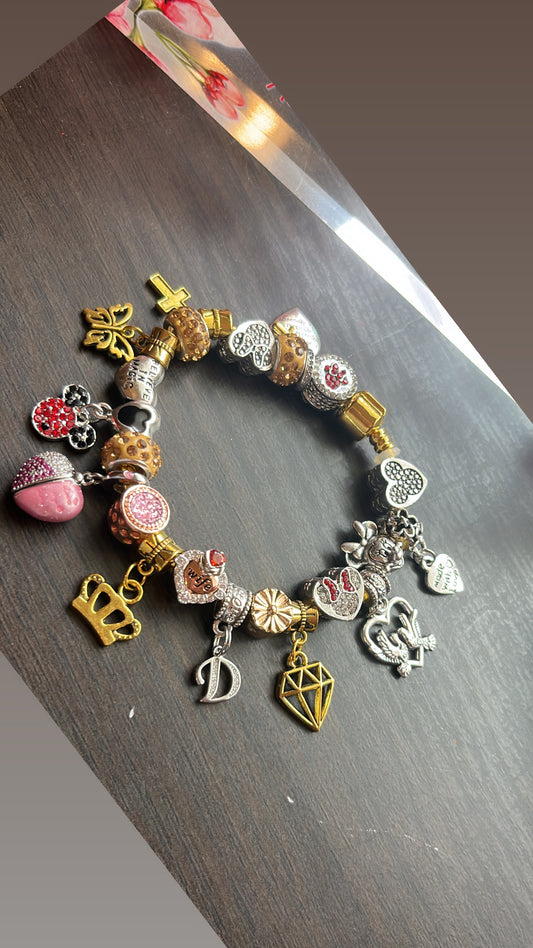 Custom Gold/Silver Charm Bracelet