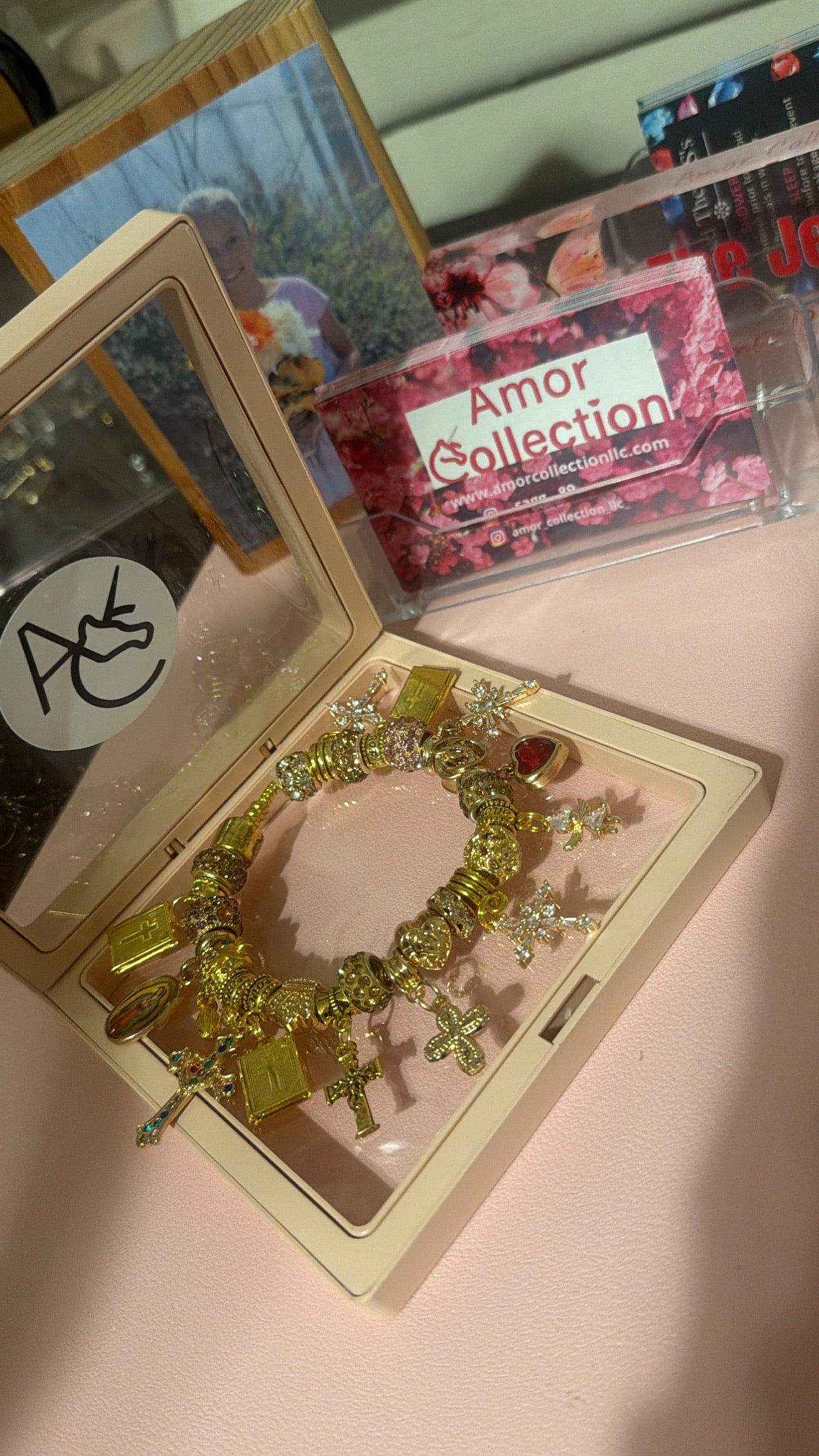 Custom Cross Faith Charm Bracelet