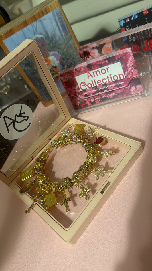 Custom Cross Faith Charm Bracelet