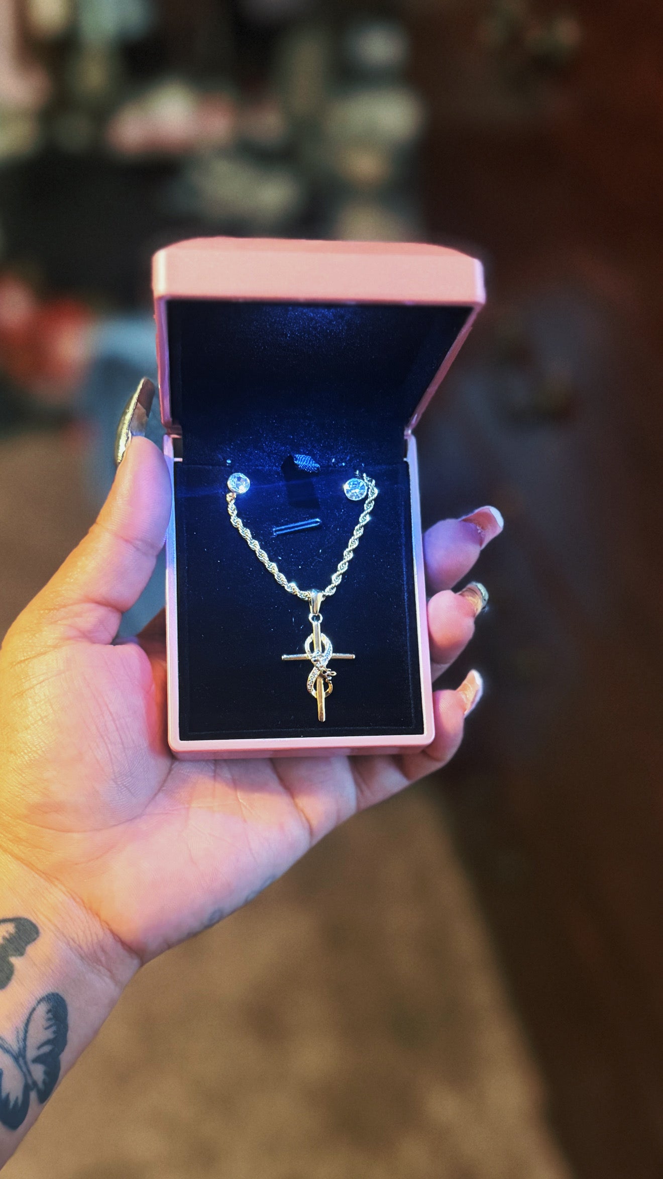 Cross Rope Chain Necklace