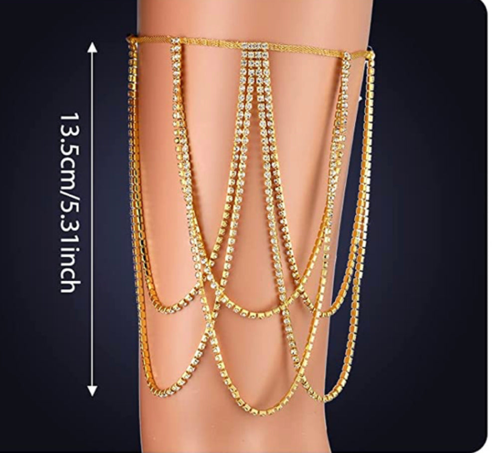 Gold Diamond Thigh Chain