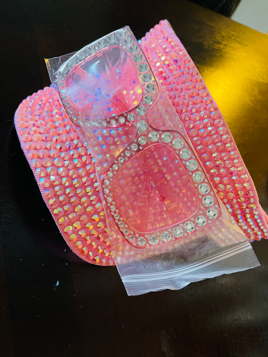 Bling Visor w/ Sunglasses to Match Set