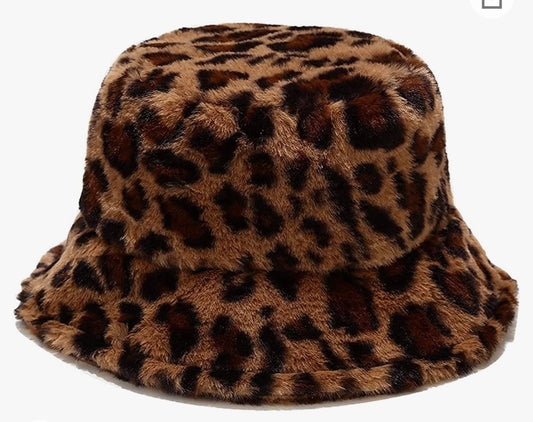 Leopard Fur Bucket Hat