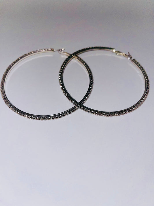 Diamond Hoop Earrings